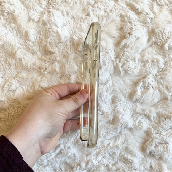 KATE SPADE Clear Gel Black White Floral Rhinestone iPhone XR Phone Case - Picture 4 of 4